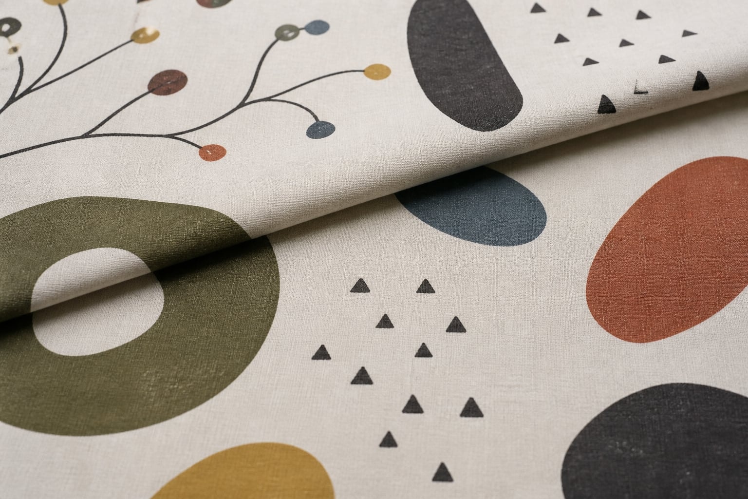 Anonymous yellow, cream, orange, and olive textile swatches arranged as a color study